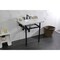 Kingston Brass 30 Carrara Marble Console Sink with Brass Legs, Marble WhiteMatte Black LMS3030MB0 - alternate 6